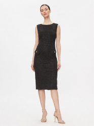 Rinascimento Sukienka koktajlowa CFC0116876003 Czarny Slim Fit. Czarne sukienki damskie Rinascimento, xs, bez wzorów, z syntetyku, wizytowe, bez kołnierzyka, bez ramiączek. Za 359.99 zł.