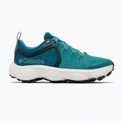 Buty turystyczne damskie Columbia Escape Thrive Titanum. Niebieskie obuwie trekkingowe damskie Columbia, bez zapięcia. Za 449.99 zł.