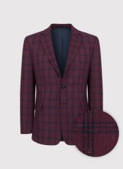 PAKO LORENTE – Bordowa marynarka casualowa. Czerwone garnitury męskie Pako Lorente, m, bez wzorów, z bawełny, casualowe. Za 399.99 zł.