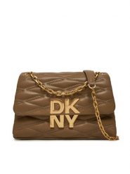 DKNY Torebka Minna R433KG75 Brązowy. Brązowe torebki do ręki damskie DKNY, bez wzorów, ze skóry, bez dodatków. Za 889.99 zł.