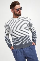 Sweter męski w paski PAUL&SHARK. Swetry męskie PAUL&SHARK, l, bez wzorów, bez kołnierzyka, bez ramiączek. W wyprzedaży za 1,019.25 zł.