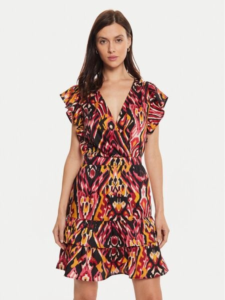 Morgan Sukienka letnia 242-RPERL.F Kolorowy Regular Fit. Sukienki damskie Morgan, na lato, bez wzorów, z syntetyku, bez kołnierzyka, bez ramiączek. Za 149.00 zł.