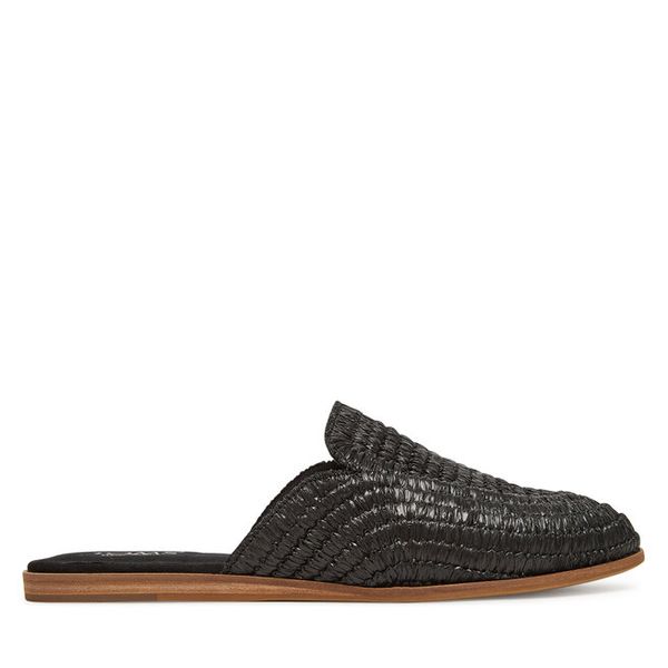 Klapki Toms. Czarne klapki damskie Toms, bez wzorów, bez obcasa, bez zapięcia. Za 409.99 zł.