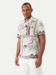 Guess Koszula M6GH80 W2036 Kolorowy Regular Fit. Koszule męskie Guess, m, z aplikacjami, z wiskozy, bez kołnierzyka, bez ramiączek. Za 294.99 zł.