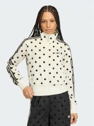 Adidas Bluza Satin Polka Dots Tt Track Top KV1165 Kremowy Regular Fit. Białe bluzy damskie Adidas, l, bez wzorów, z syntetyku, bez ramiączek, bez kaptura. Za 328.99 zł.