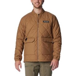 Kurtka przejściowa męska Columbia Rad Padded. Brązowe kurtki sportowe męskie Columbia, na zimę, m, bez wzorów, z materiału, bez kaptura, narciarskie. Za 732.00 zł.