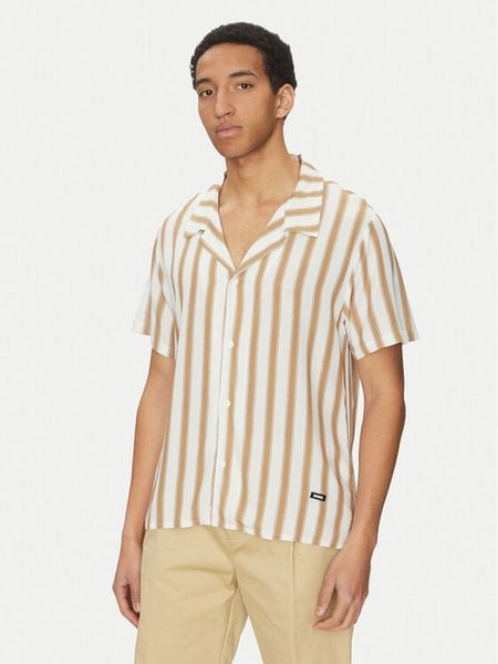 BOSS Koszula Beach 50535793 Beżowy Regular Fit. Brązowe koszule męskie Boss, m, bez wzorów, z wiskozy, bez kołnierzyka, bez ramiączek. Za 239.99 zł.