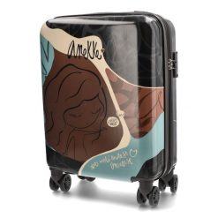Elegancka Brązowa Walizka Kabinowa Anekke. Brązowe walizki damskie Anekke, bez wzorów, z materiału. Za 659.00 zł.