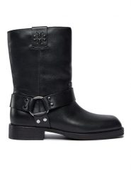 Tory Burch Botki 153058 Czarny. Czarne botki damskie Tory Burch, bez wzorów, ze skóry, bez obcasa, na płaskiej podeszwie, bez zapięcia. Za 2,629.00 zł.