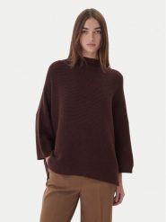 Kontatto Sweter 3M0848C Brązowy Relaxed Fit. Brązowe swetry nierozpinane damskie Kontatto, m, bez wzorów, z syntetyku, bez kołnierzyka, bez ramiączek. Za 379.99 zł.