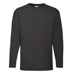 Koszulka Z Długim Rękawem Dla Dorosłych Unisex Valueweight. Czarne bluzki damskie fruit of the loom, xl, bez wzorów, sportowe, bez kołnierzyka, bez ramiączek. Za 66.99 zł.