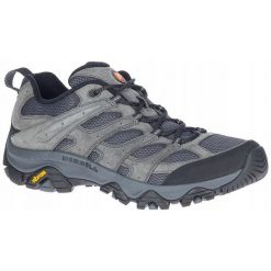 Buty trekkingowe dla mężczyzn Merrel Moab 3. Szare buty zimowe męskie Merrell, bez wzorów, bez obcasa, bez zapięcia. Za 459.99 zł.