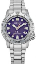 Zegarek sportowy Citizen Promaster Zegarek damski fioletowa tarcza 37 mm (EO2027-50X). Fioletowe zegarki damskie CITIZEN. Za 1,438.99 zł.