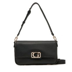 Torebka Guess. Czarne listonoszki damskie Guess, z aplikacjami, bez dodatków. Za 269.99 zł.