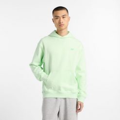 Bluza męska New Balance MT41534MEW – zielona. Zielone bluzy męskie New Balance, m, bez wzorów, z materiału, z kapturem. Za 269.99 zł.