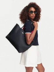 Lacoste Torebka NF2142AA Czarny. Czarne shopperki damskie Lacoste, bez wzorów, ze skóry, bez dodatków. Za 599.99 zł.