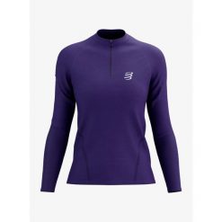 Bluza do biegania damska Compressport Trail HZ LS Tshirt W. Fioletowe bluzy damskie Compressport, l, bez wzorów, sportowe, bez ramiączek, bez kaptura. Za 476.99 zł.