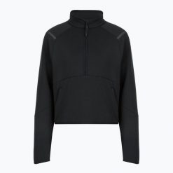 Bluza Under Armour Unstoppable Fleece HZ. Czarne bluzy damskie Under Armour, bez wzorów, sportowe, bez ramiączek, bez kaptura. Za 239.99 zł.