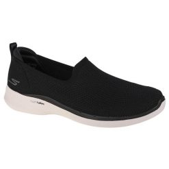 Buty sportowe Sneakersy damskie, Skechers Go Walk 6 - Clear Virtue. Czarne obuwie sportowe damskie Skechers, bez wzorów, bez zapięcia, trekkingowe. Za 309.99 zł.