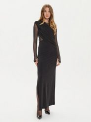 Eleh Sukienka wieczorowa E00298 Czarny Slim Fit. Czarne sukienki damskie Eleh, s, bez wzorów, z syntetyku, wizytowe, bez kołnierzyka, bez ramiączek. Za 379.99 zł.