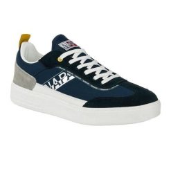 Buty męskie Napapijri. Niebieskie buty zimowe męskie Napapijri, bez wzorów, bez obcasa, bez zapięcia. Za 279.99 zł.