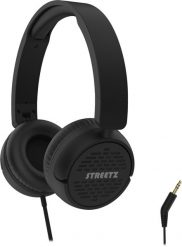 H100 Headphones, foldable, 3.5 mm, black. Czarne słuchawki nauszne Streetz. Za 73.26 zł.