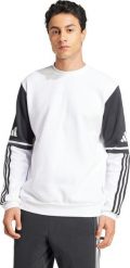Bluza męska adidas Squadra 25 Sweat Crew biało-czarna JD2959 S. Białe bluzy męskie Adidas, m, bez wzorów, bez ramiączek, bez kaptura. Za 228.99 zł.