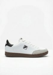 Sneakersy Fila. Białe buty sportowe męskie bonprix, bez wzorów, bez zapięcia. Za 139.99 zł.