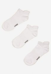 Białe Bawełniane Skarpety 3 Pack z Napisami Folindria. Białe skarpety męskie Born2be, bez wzorów, z bawełny. Za 9.99 zł.