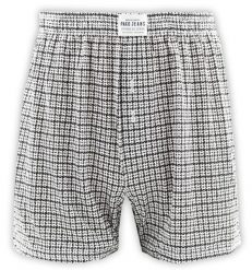 Bokserki Luźne, Biało-Czarne Majtki z Rozporkiem na Guziki, 100% Bawełna, Męskie -Pako Jeans. Białe bokserki męskie Pako Jeans, bez wzorów, z bawełny. Za 33.00 zł.