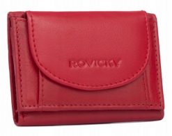 Portfel damski Rovicky R-21-LFN czerwony. Czerwone portfele damskie ROVICKY, ze skóry. Za 45.00 zł.