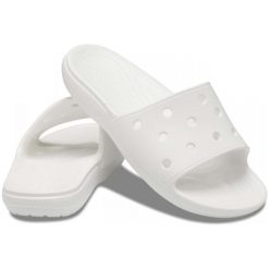 Klapki Crocs Classic Slide. Białe klapki męskie Crocs, bez wzorów, bez zapięcia. Za 109.99 zł.