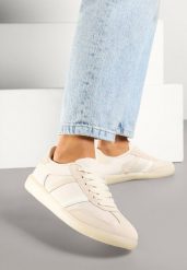 Beżowe Sneakersy Sportowe przed Kostkę z Ozdobnymi Paskami Zonevia. Brązowe obuwie sportowe damskie Renee, bez wzorów, bez zapięcia. Za 69.99 zł.