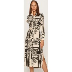 Vero Moda - Sukienka. Brązowe sukienki damskie Vero Moda, na co dzień, m, bez wzorów, z materiału, casualowe, bez kołnierzyka, bez ramiączek, maxi, proste. Za 169.90 zł.