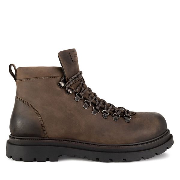 Trzewiki Badura. Brązowe botki męskie Badura, bez wzorów, bez obcasa, bez zapięcia. Za 249.99 zł.