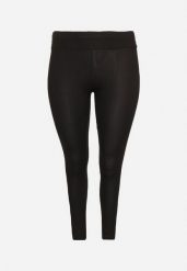 Czarne Prążkowane Legginsy z Wysokim Stanem Veriana. Czarne legginsy damskie Born2be, bez wzorów, z jeansu. Za 19.99 zł.