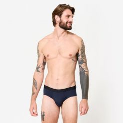 Slipki sportowe męskie. Niebieskie bielizna sportowa męska KALENJI, l, bez wzorów, z elastanu. Za 24.99 zł.
