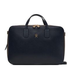 Torba na laptopa Tommy Hilfiger. Niebieskie torby na laptopa damskie Tommy Hilfiger, bez wzorów. Za 639.99 zł.