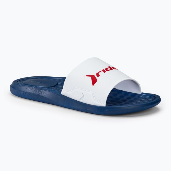 Klapki męskie RIDER Step Slide. Niebieskie klapki męskie Rider, bez wzorów, z materiału, bez zapięcia. Za 59.99 zł.