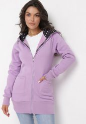 Fioletowa Bluza z Kapturem Mamani. Fioletowe bluzy damskie Born2be, s, bez wzorów, bez ramiączek, z kapturem. Za 84.99 zł.