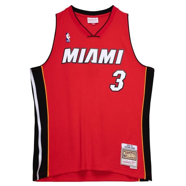 Koszulka Nba Miami Heat Dwyane Wade. Czarne bluzki damskie Mitchell & Ness, bez wzorów, bez kołnierzyka, bez ramiączek. Za 506.00 zł.