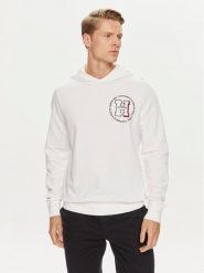 Tommy Hilfiger Bluza MW0MW34383 Biały Regular Fit. Białe bluzy męskie Tommy Hilfiger, m, bez wzorów, z bawełny, bez ramiączek, bez kaptura. Za 329.99 zł.