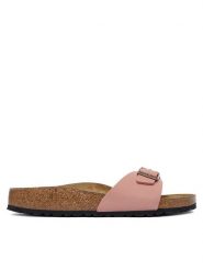 Birkenstock Klapki Madrid 1032765 Różowy. Czerwone klapki damskie Birkenstock, bez wzorów, z syntetyku, bez obcasa, bez zapięcia. Za 399.99 zł.