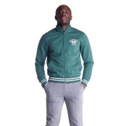 Męski dres College ze stójką i zamkiem błyskawicznym. Zielone komplety dresowe męskie LEONE 1947 APPAREL, m, bez wzorów, z dresówki. Za 126.26 zł.