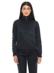 Damen-Bluza aus Triacetat mit Leone 1947 Gold Studs-Logobändern. Czarne bluzy damskie LEONE 1947 APPAREL, l, bez wzorów, bez ramiączek, bez kaptura. Za 353.64 zł.