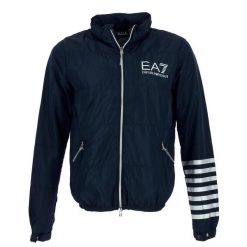 Kurtka EA7 Emporio Armani - Krótka. Niebieskie kurtki męskie EA7, s, bez wzorów, z materiału, eleganckie, bez kaptura. Za 702.75 zł.