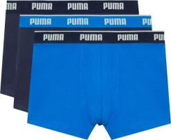 Puma Bokserki męskie Puma 3 pak granatowe, niebieskie 947130 06 XL. Niebieskie bokserki męskie Puma, bez wzorów. Za 117.71 zł.
