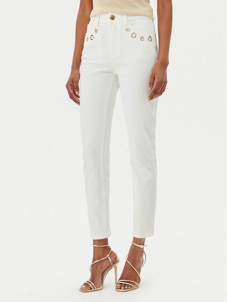 Artigli Jeansy ADDE002564 058 Biały Slim Fit. Białe jeansy damskie Artigli, bez wzorów, z bawełny. Za 159.99 zł.