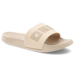 Beżowe Klapki Big Star Basenowe Obuwie Damskie. Brązowe klapki damskie BIG STAR, na lato, bez wzorów, retro, bez obcasa, bez zapięcia. Za 79.99 zł.