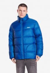 Kurtka turystyczna męska Prosto Puffer Void-9 zimowa. Niebieskie kurtki męskie Prosto., na zimę, m, z aplikacjami, z poliamidu, bez kaptura. Za 399.99 zł.